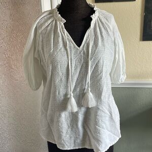 Knox Rose peasant blouse with puffy elastic size sleeves size small